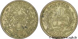 TUNESIEN - Französische Protektorate  50 Centimes AH 1364 1945 Paris