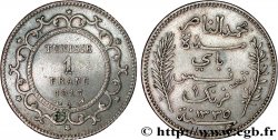 TUNISIA - French protectorate 1 Franc AH1335 1917 Paris XF 