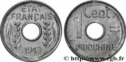 FRENCH INDOCHINA 1 Centième 1943 Hanoï
