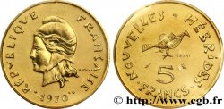 NEW HEBRIDES (VANUATU since 1980) Essai de 5 Francs Marianne / oiseau 1970 Paris