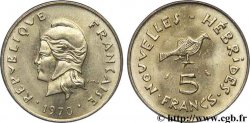 NEW HEBRIDES (VANUATU since 1980) 5 Francs 1970 Paris