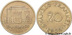 SAARLAND 20 Franken 1954 Paris