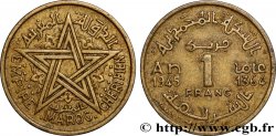 MOROCCO - FRENCH PROTECTORATE 1 Franc AH 1364 1945 Paris