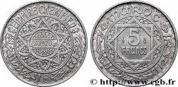 MAROC - PROTECTORAT FRANÇAIS 5 Francs AH 1370 1951 Paris