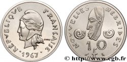 NEW HEBRIDES (VANUATU since 1980) Piéfort de 10 Francs Nickel 1967 Paris