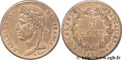 COLONIES FRANÇAISES - Charles X, pour la Guyane et le Sénégal 5 centimes 1825 Paris
