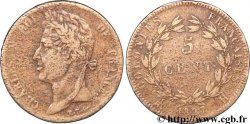 FRENCH COLONIES - Charles X, for Martinique and Guadeloupe 5 centimes 1827 La Rochelle