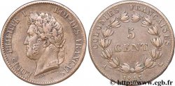 COLONIES FRANÇAISES - Louis-Philippe, pour les Îles Marquises 5 Centimes 1843 Paris