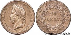 COLONIES FRANÇAISES - Louis-Philippe pour la Guadeloupe 10 Centimes 1839 Paris TTB 