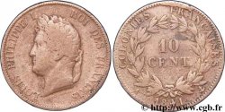 COLONIES FRANÇAISES - Louis-Philippe pour la Guadeloupe 10 Centimes 1841 Paris