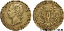 AFRIQUE OCCIDENTALE FRANÇAISE 5 Francs 1956 Paris TTB 