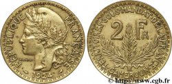 CAMERUN - Mandato Francese 2 Francs 1924 Paris 