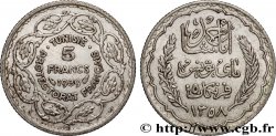TUNISIA - French protectorate 5 Francs AH 1358 1939 Paris