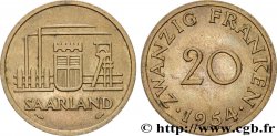 SAARLAND 20 Franken 1954 Paris