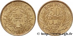 TUNISIA - French protectorate 50 Centimes AH 1364 1945 Paris