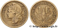 TOGO - FRENCH MANDATE TERRITORIES 1 Franc 1924 Paris