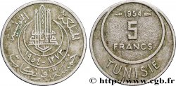 TUNISIE - PROTECTORAT FRANÇAIS 5 Francs AH1373 1954 Paris
