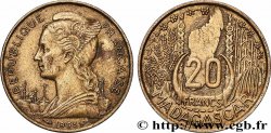 MADAGASCAR French Union 20 Francs 1953 Paris