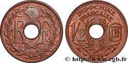INDOCHINE FRANÇAISE 1/2 Centième 1939 Paris