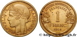 FRENCH WEST AFRICA 1 Franc Morlon 1944 Londres