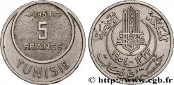 TUNISIE - PROTECTORAT FRANÇAIS 5 Francs AH1373 1954 Paris