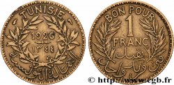 TUNISIE - PROTECTORAT FRANÇAIS Bon pour 1 Franc sans le nom du Bey AH1345 1926 Paris