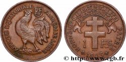 AFRIQUE ÉQUATORIALE FRANÇAISE - FRANCE LIBRE 1 Franc 1943 Prétoria