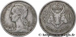 MADAGASCAR French Union 5 Francs 1953 Paris