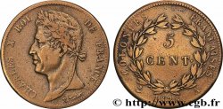 FRANZÖSISCHE KOLONIEN - Charles X, für Guayana 5 Centimes Charles X 1828 Paris - A