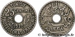 TUNISIA - FRENCH PROTECTORATE 25 Centimes AH1338 1920 Paris