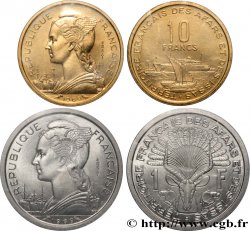 DJIBOUTI - Territoire français des AFARS et des ISSAS Essai 1 et 10 Francs 1969 Paris