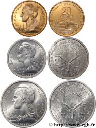 DSCHIBUTI - Französisches Afar- und Issa-Territorium Essai de 20, 5 et 2 Francs 1968 Paris