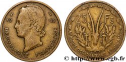 AFRIQUE OCCIDENTALE FRANÇAISE 25 Francs 1956 Paris