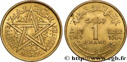 MOROCCO - FRENCH PROTECTORATE 1 Franc AH 1364 1945 Paris