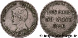 REUNION - Third Republic Bon pour 50 Centimes 1896 sans atelier