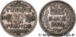 TUNISIA - French protectorate 10 Francs au nom du Bey Ahmed datée 1353 1934 Paris