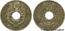 INDOCHINE FRANÇAISE 5 Centièmes 1937 Paris