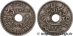 TUNISIA - French protectorate 25 Centimes AH 1337 1919 Paris