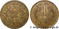 TUNISIA - French protectorate Bon pour 1 Franc sans le nom du Bey AH1360 1941 Paris