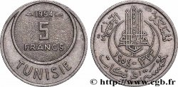 TUNISIA - French protectorate 5 Francs AH1373 1954 Paris