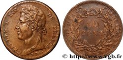 COLONIES FRANÇAISES - Charles X, pour la Guyane et le Sénégal 10 Centimes Charles X 1825 Paris - A
