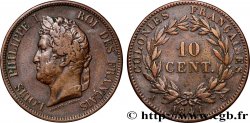 FRENCH COLONIES - Louis-Philippe for Guadeloupe 10 Centimes 1841 Paris