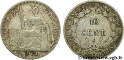 FRANZÖSISCHE-INDOCHINA 10 Centièmes 1924 Paris fSS 