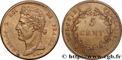 COLONIES FRANÇAISES - Charles X, pour la Guyane et le Sénégal 5 Centimes Charles X 1825 Paris - A