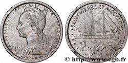 SAINT PIERRE AND MIQUELON 2 Francs Union Française 1948 Paris