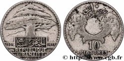 LIBANON 10 Piastres Cèdre du Liban 1929 