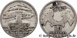 LIBAN - TROISIÈME RÉPUBLIQUE 10 Piastres Cèdre du Liban 1929 