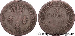 ÎLES DE FRANCE ET DE BOURBON (ÎLES DE LA RÉUNION ET MAURICE) 3 sous 1781 Paris