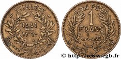 TUNESIEN - Französische Protektorate  Bon pour 1 Franc sans le nom du Bey AH1364 1945 Paris
