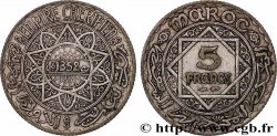MAROC - PROTECTORAT FRANÇAIS 5 Francs AH1352 1933 Paris